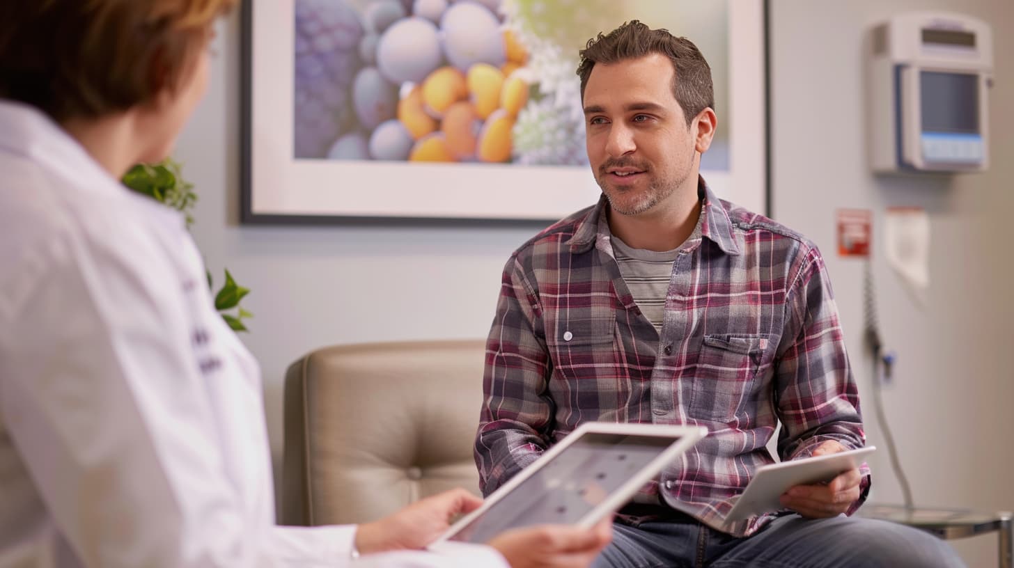 patient discussing professional morphine detox options with a doctor