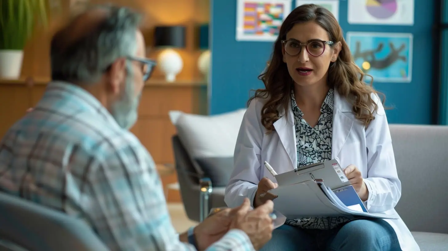 therapist explains methadone detox to a new patient