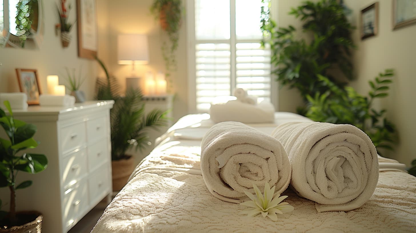 addiction massage therapy setup
