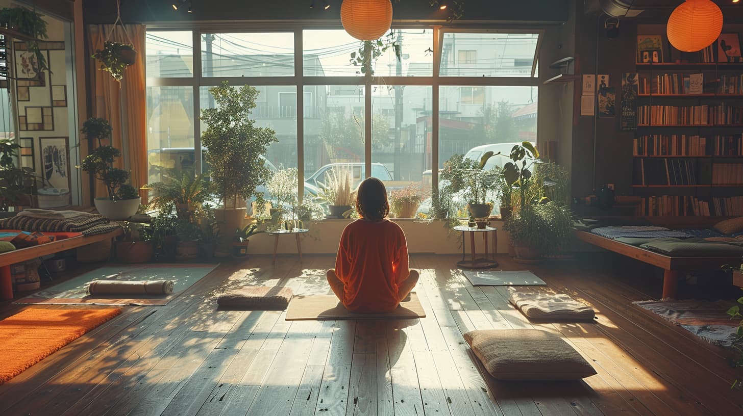 serene recovery space with natural light, holistic therapy tools, and welcoming design for addiction treatment